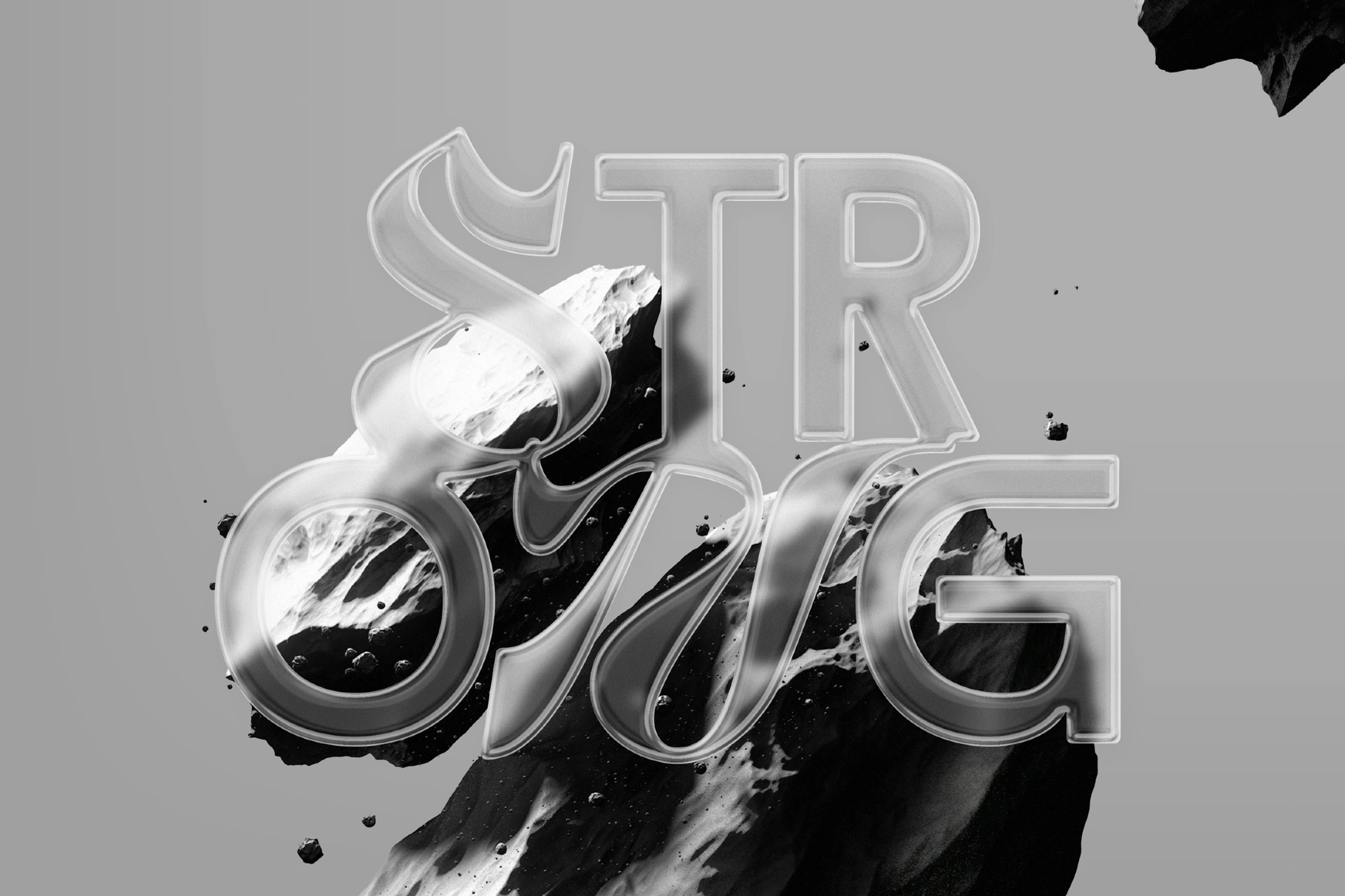 Modern Liquid Glass Text Effect