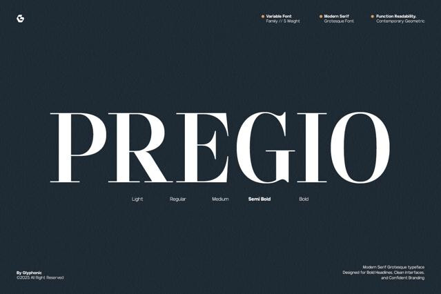 GC Pregio - Clean Serif Typeface