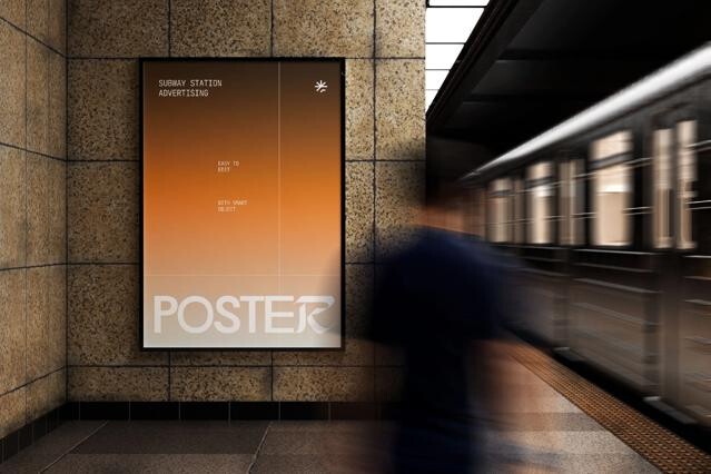 Subway Station Poster Mockup
