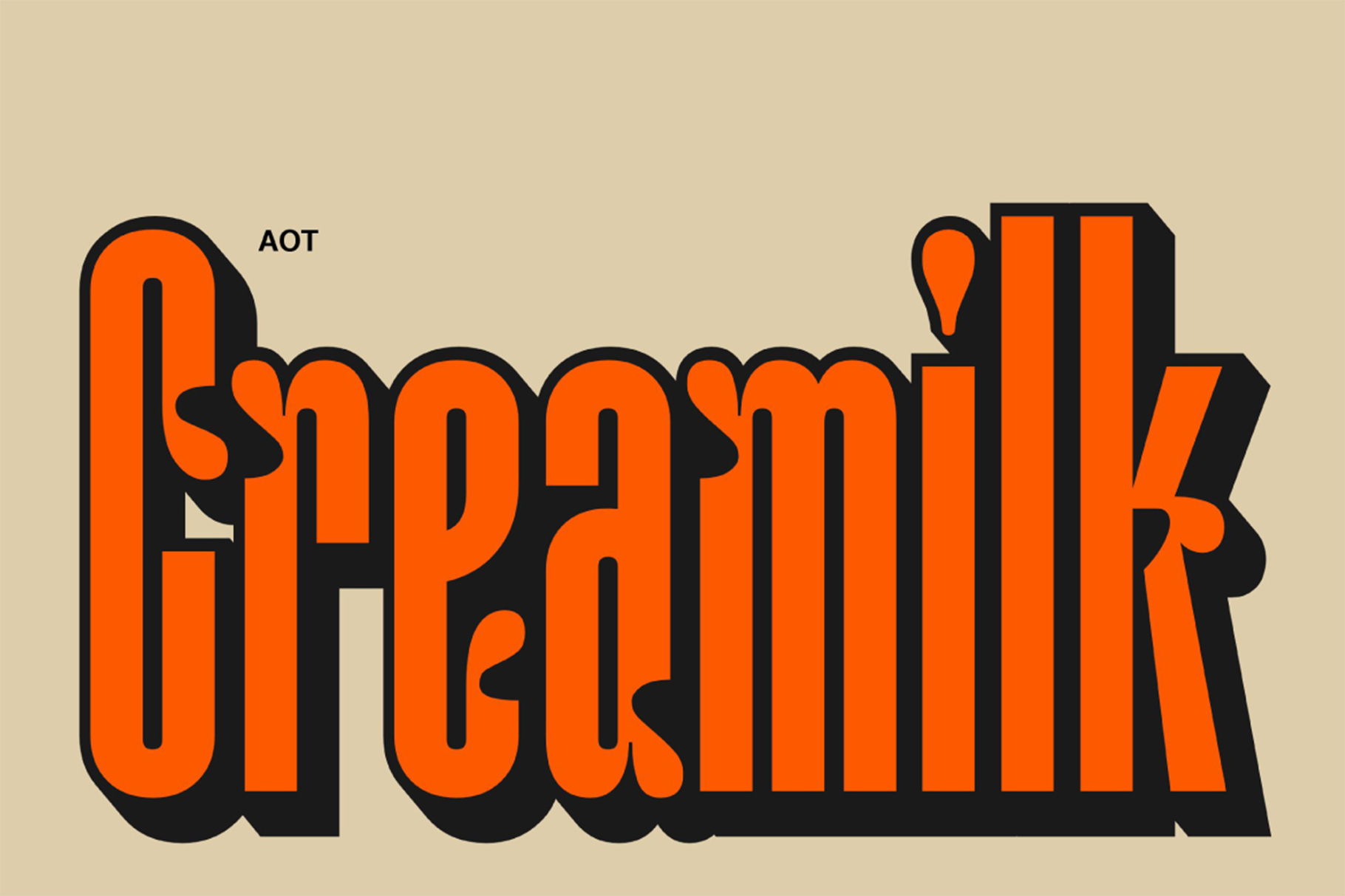 AOT Creamilk – A Playful Condensed Display Font