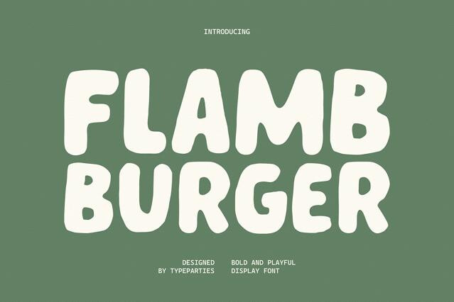 Flamb Burger - Fun Playful Font