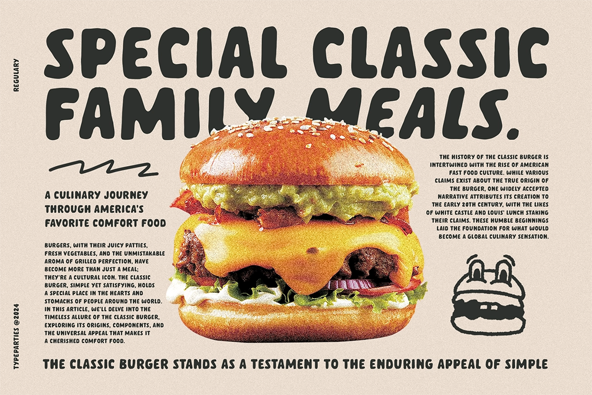 Flamb Burger - Fun Playful Font