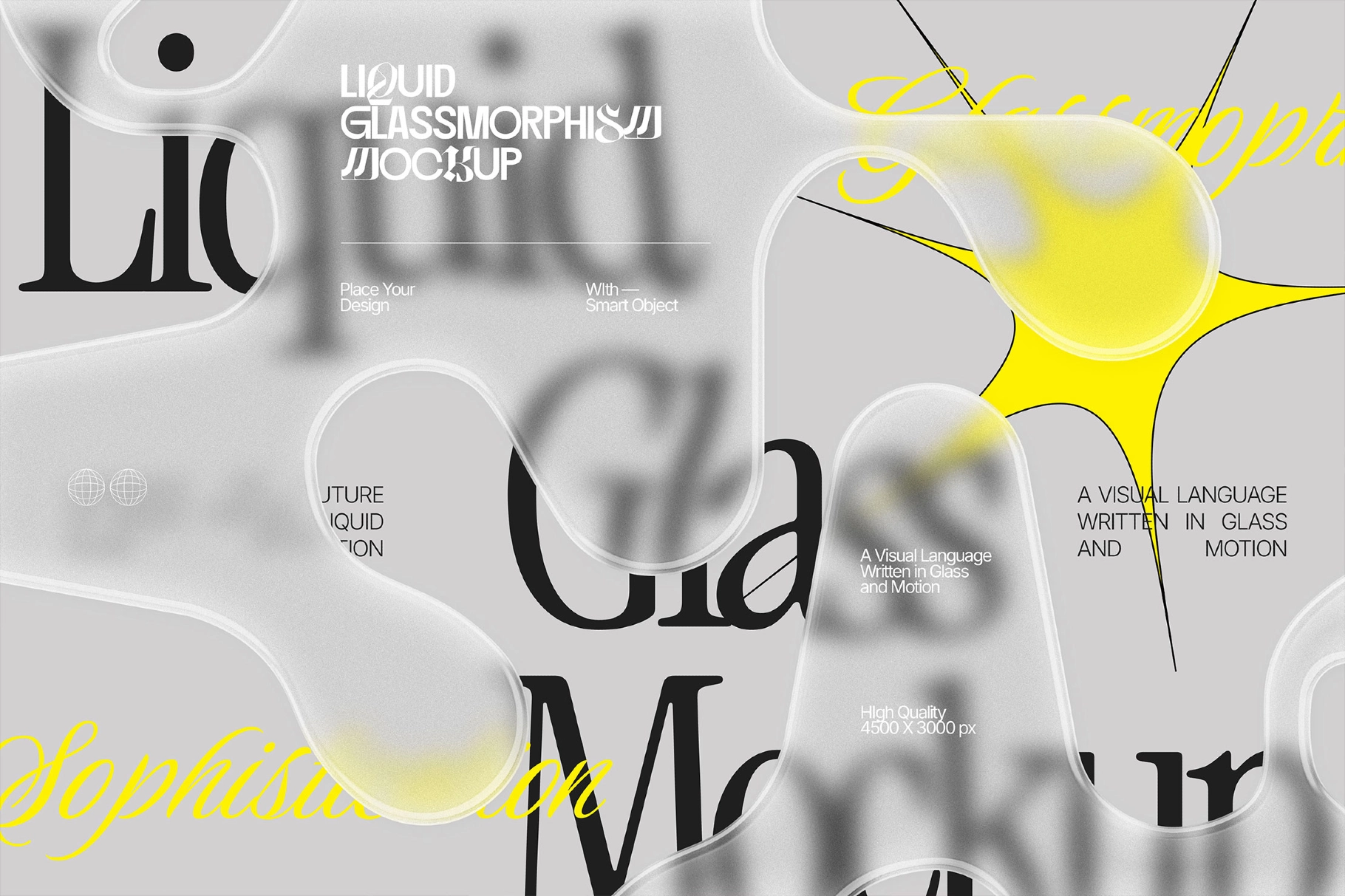 Liquid Frosted Glass Mockup