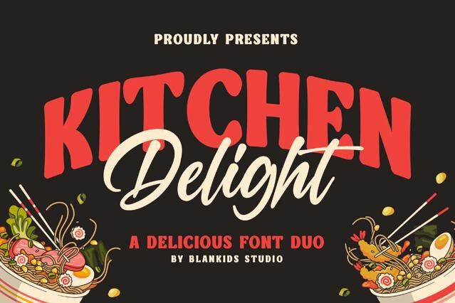 Kitchen Delight a Delicious Font Duo