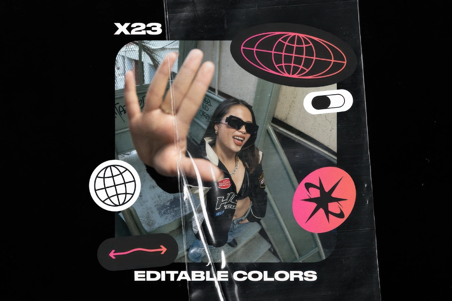 Y2K Hologram Badge Stickers