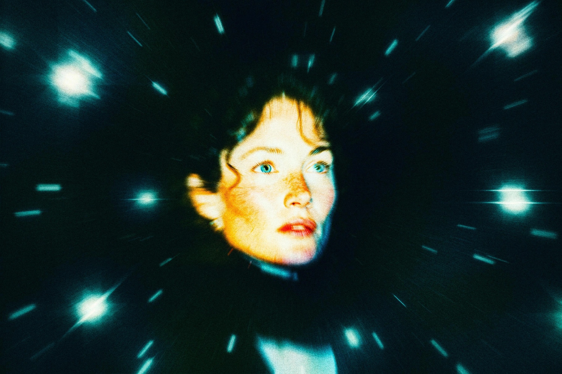 Cold Light Leak Photo Effect