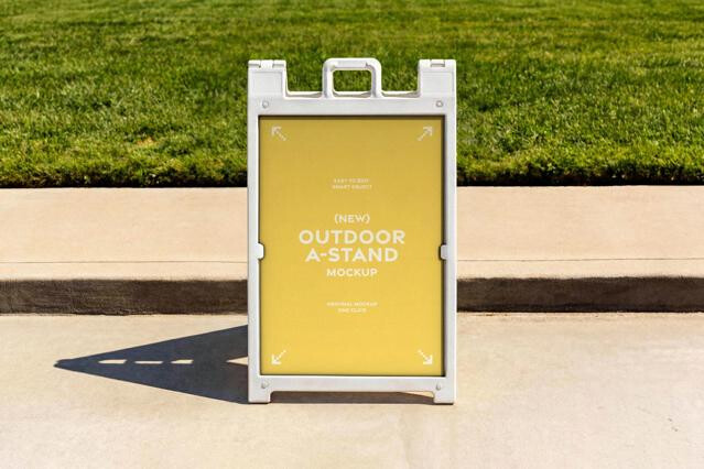 Outdoor A-Stand Signage Mockup