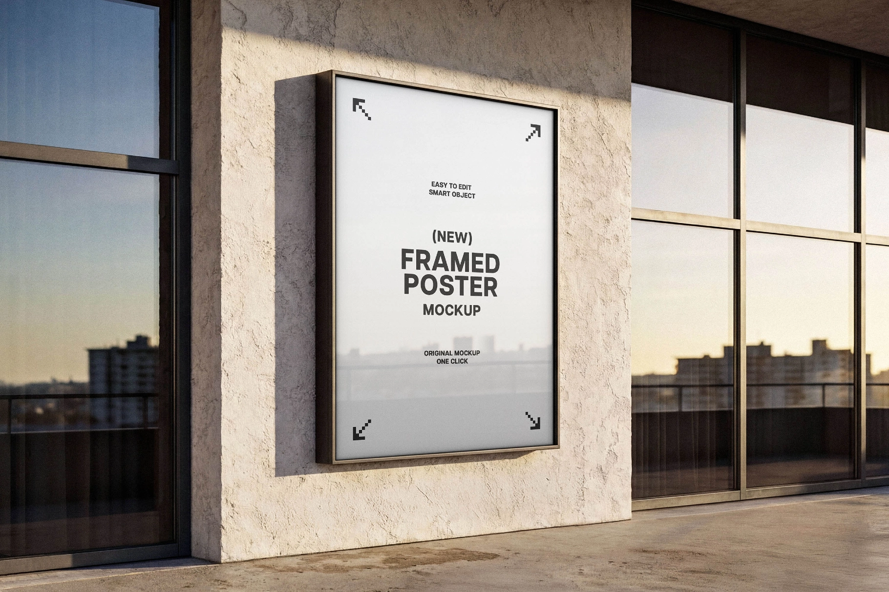 Outdoor Framed Poster Mockup