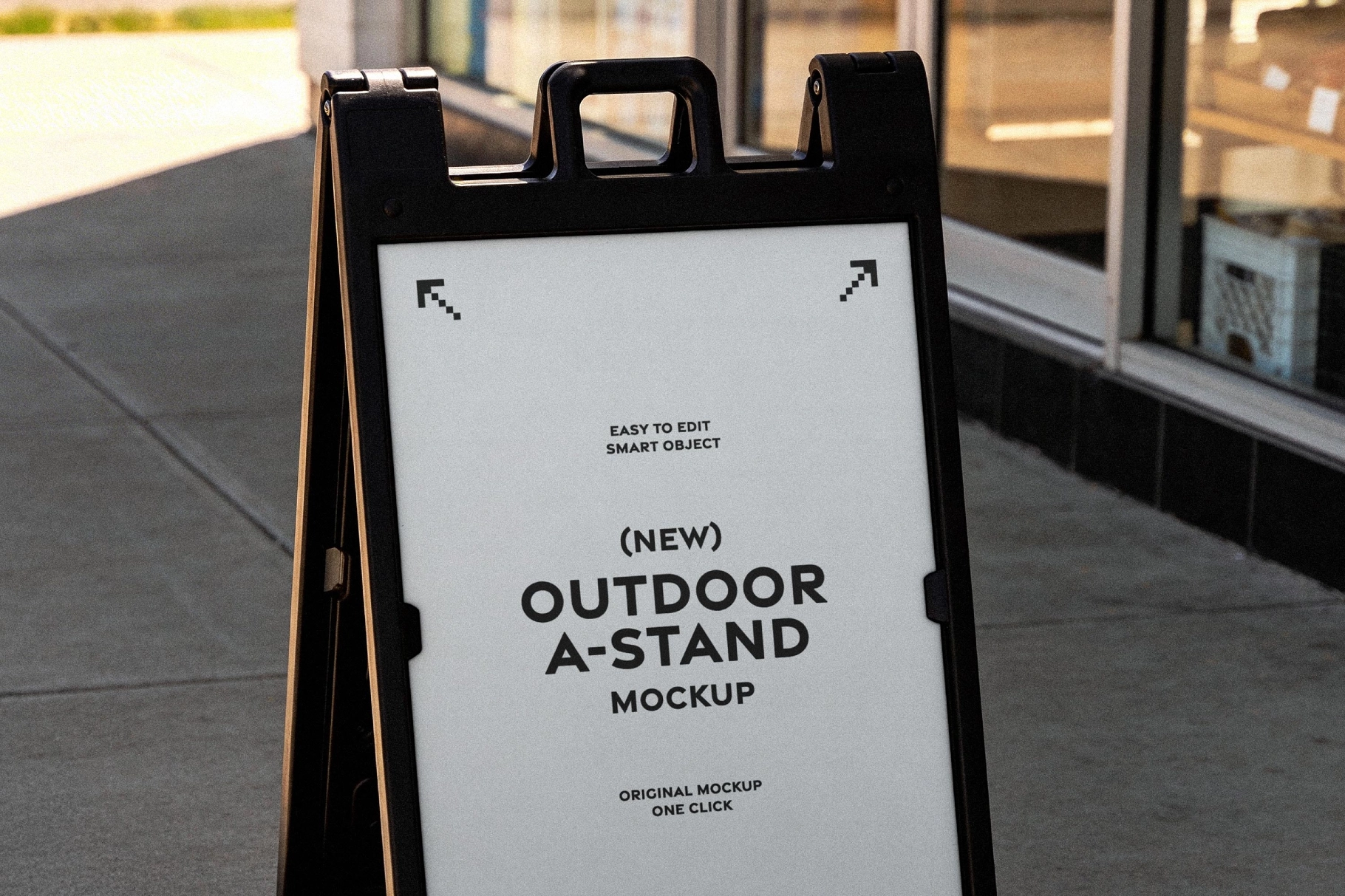 Outdoor Store A-Stand Signage Mockup