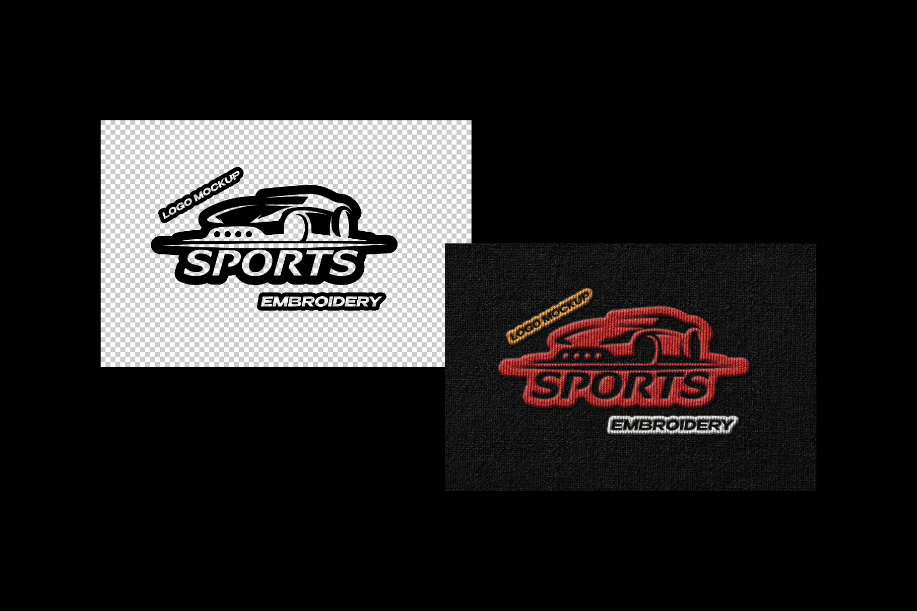 Embroidery Label Mockup