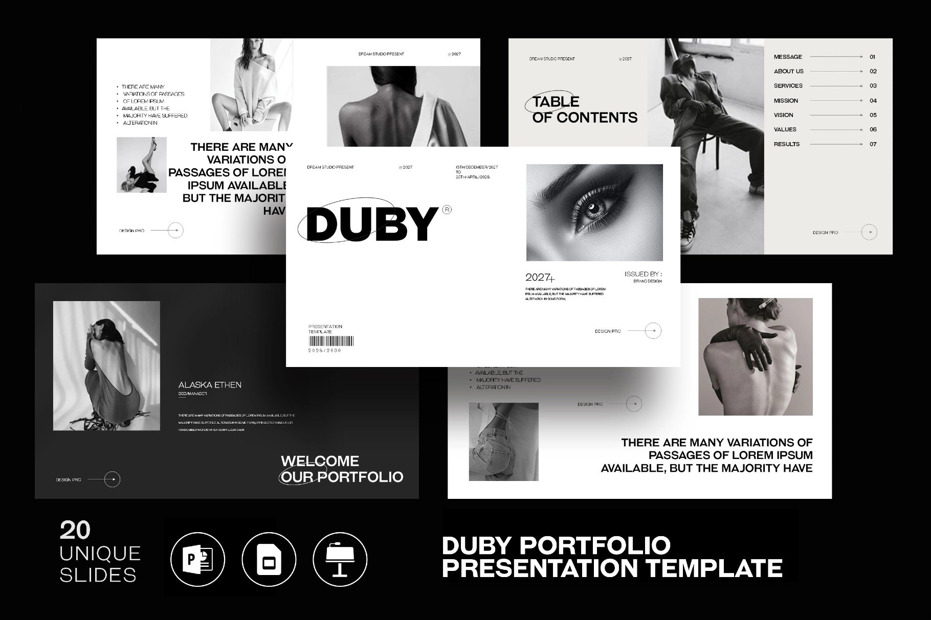 DUBY - Portfolio Presentation Template