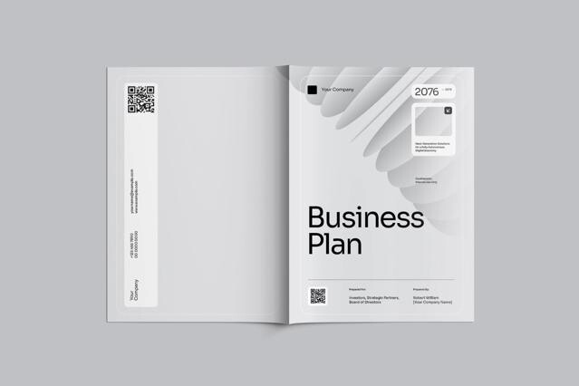 Minimalist Business Plan Template InDesign