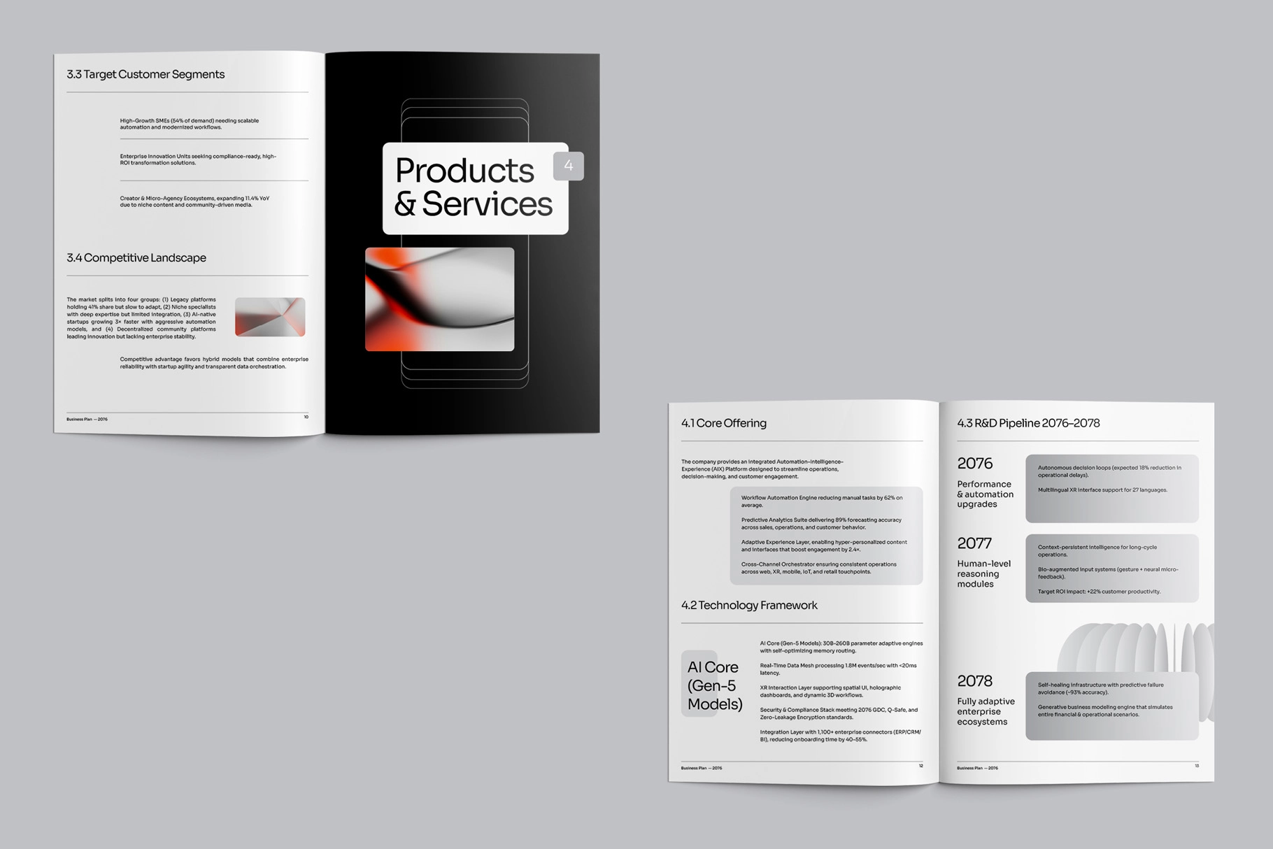 Minimalist Business Plan Template InDesign