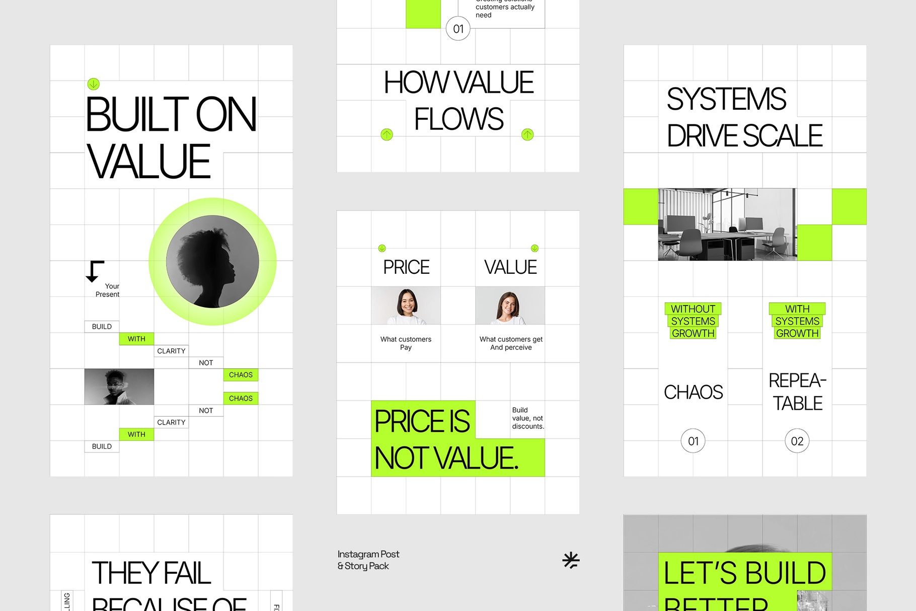 Business Market Value Instagram Pack for Affinity