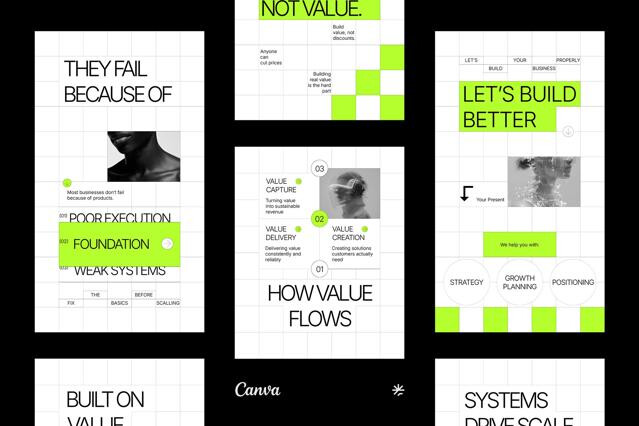 CANVA Business Market Value Instagram Template