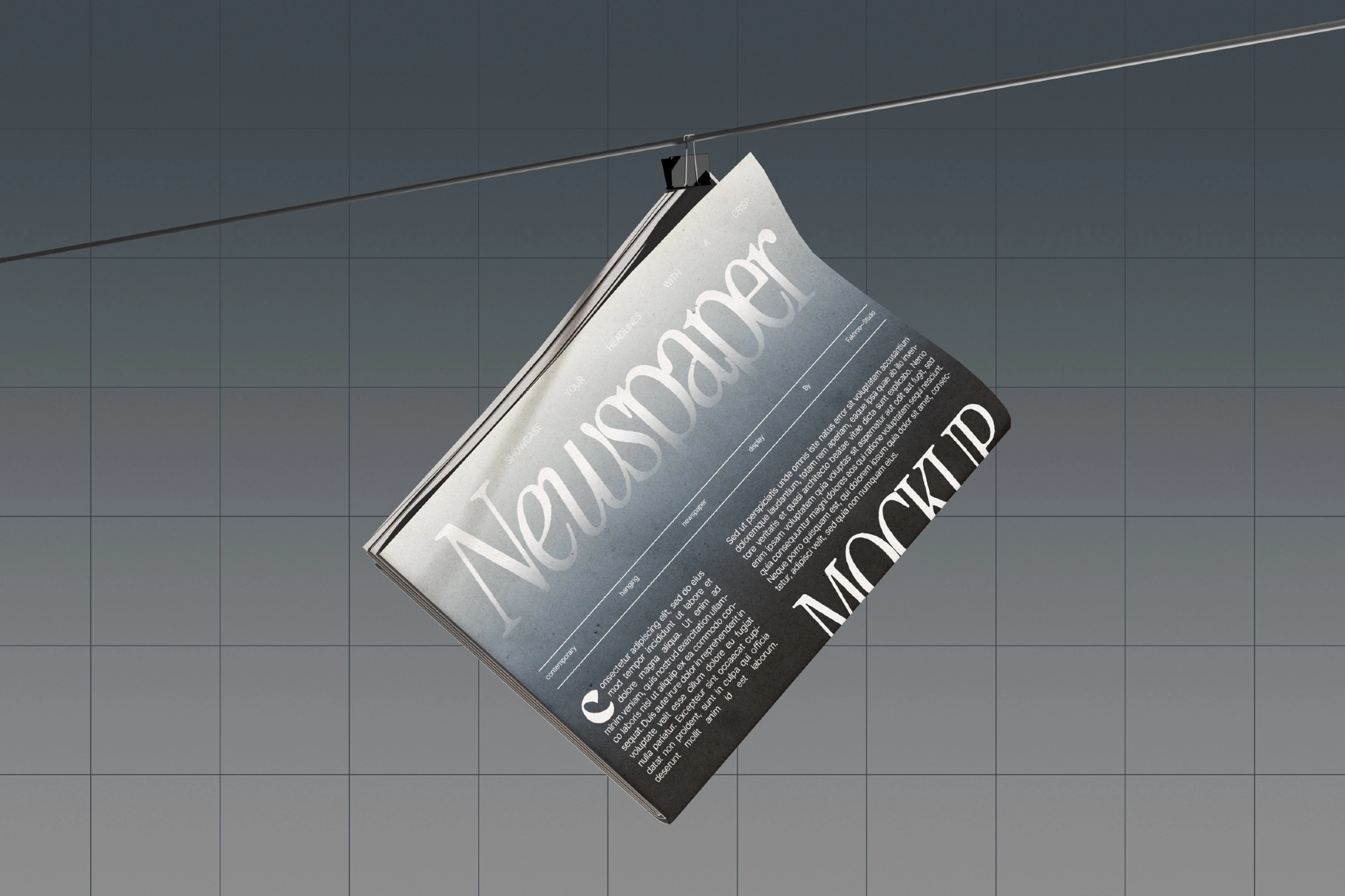 Hanging Newspaper Mockup