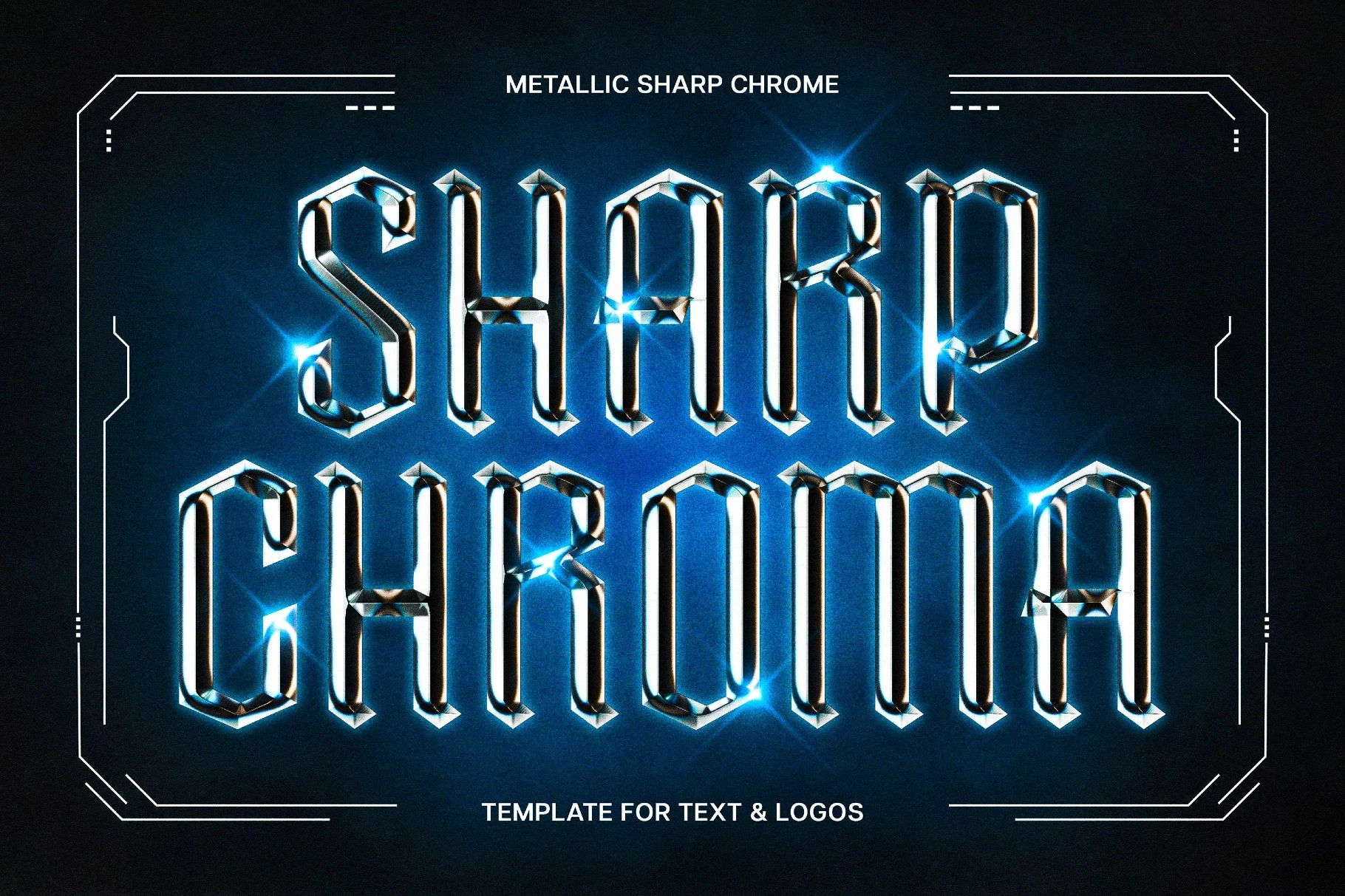 Sharp Metal Chrome Text Effect