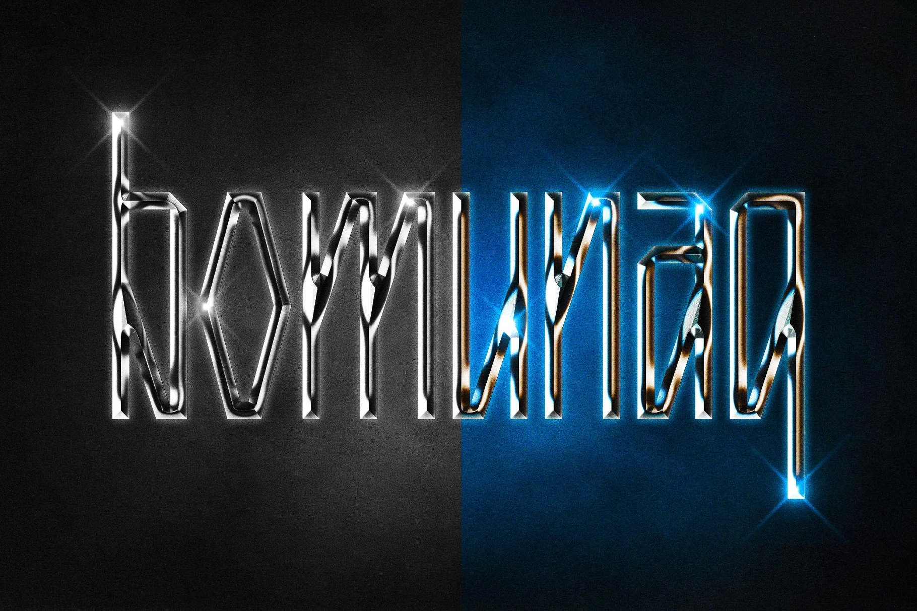 Sharp Metal Chrome Text Effect