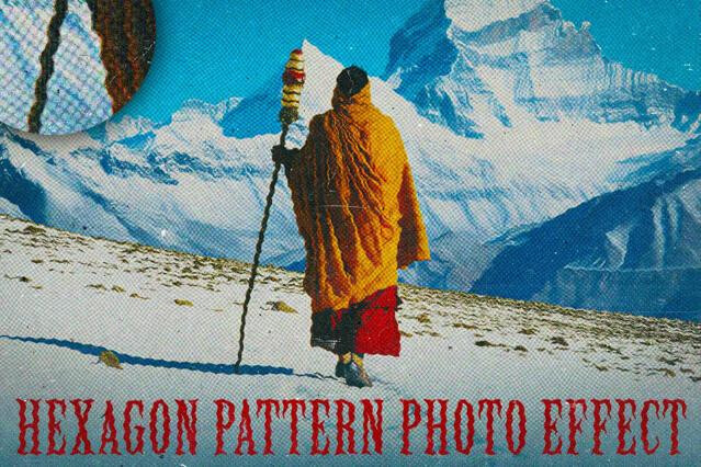Hexagon Pattern Photo Effect