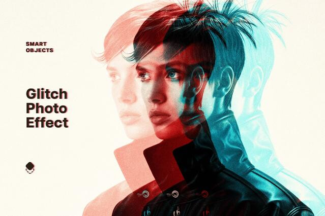 Anaglyph Glitch Photo Effect