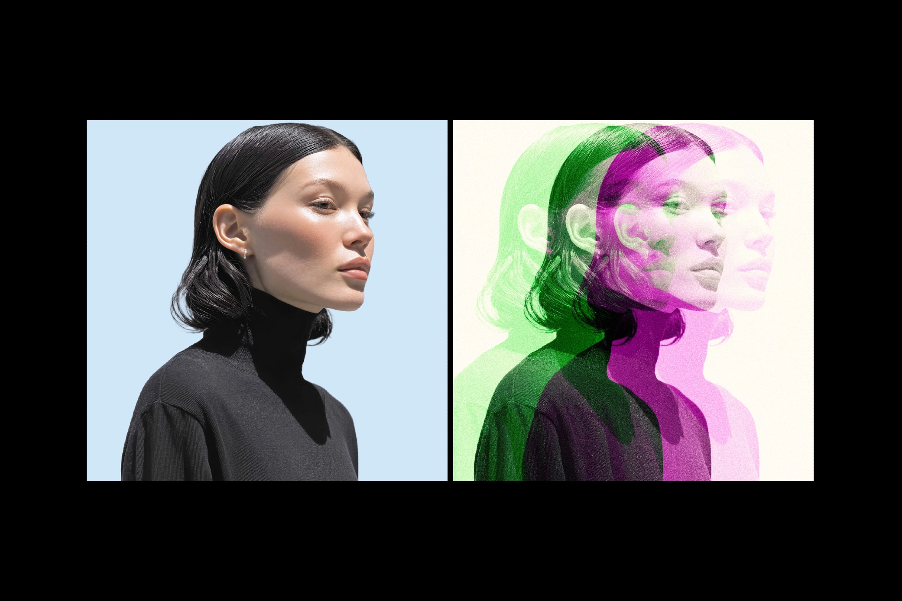 Anaglyph Glitch Photo Effect