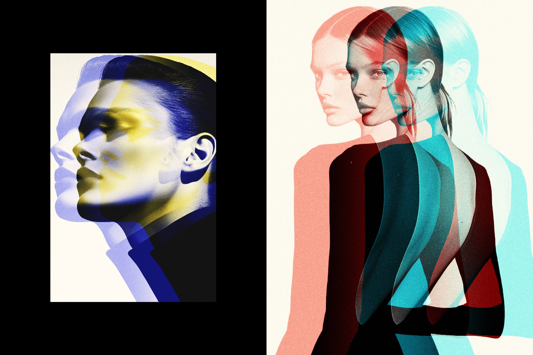 Anaglyph Glitch Photo Effect