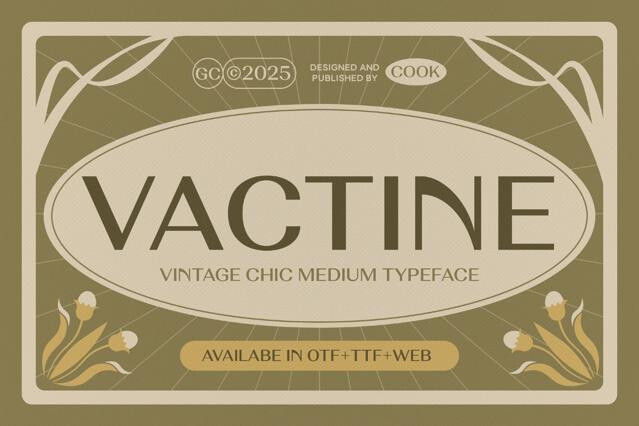 Vactine - Vintage Chic Font