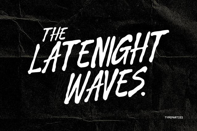Latenight Waves - Grunge Brush Font