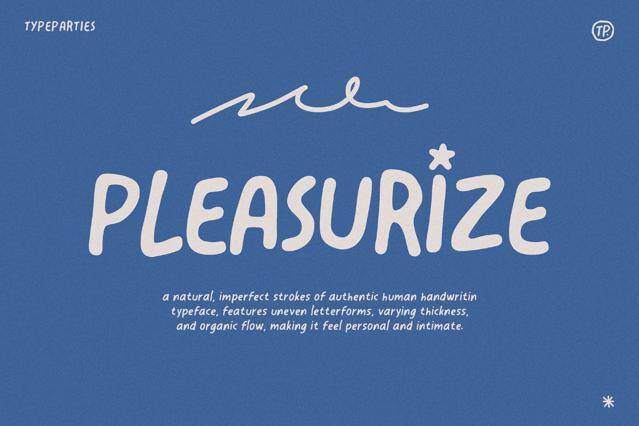 Pleasurize - Authentic Handwritten Font