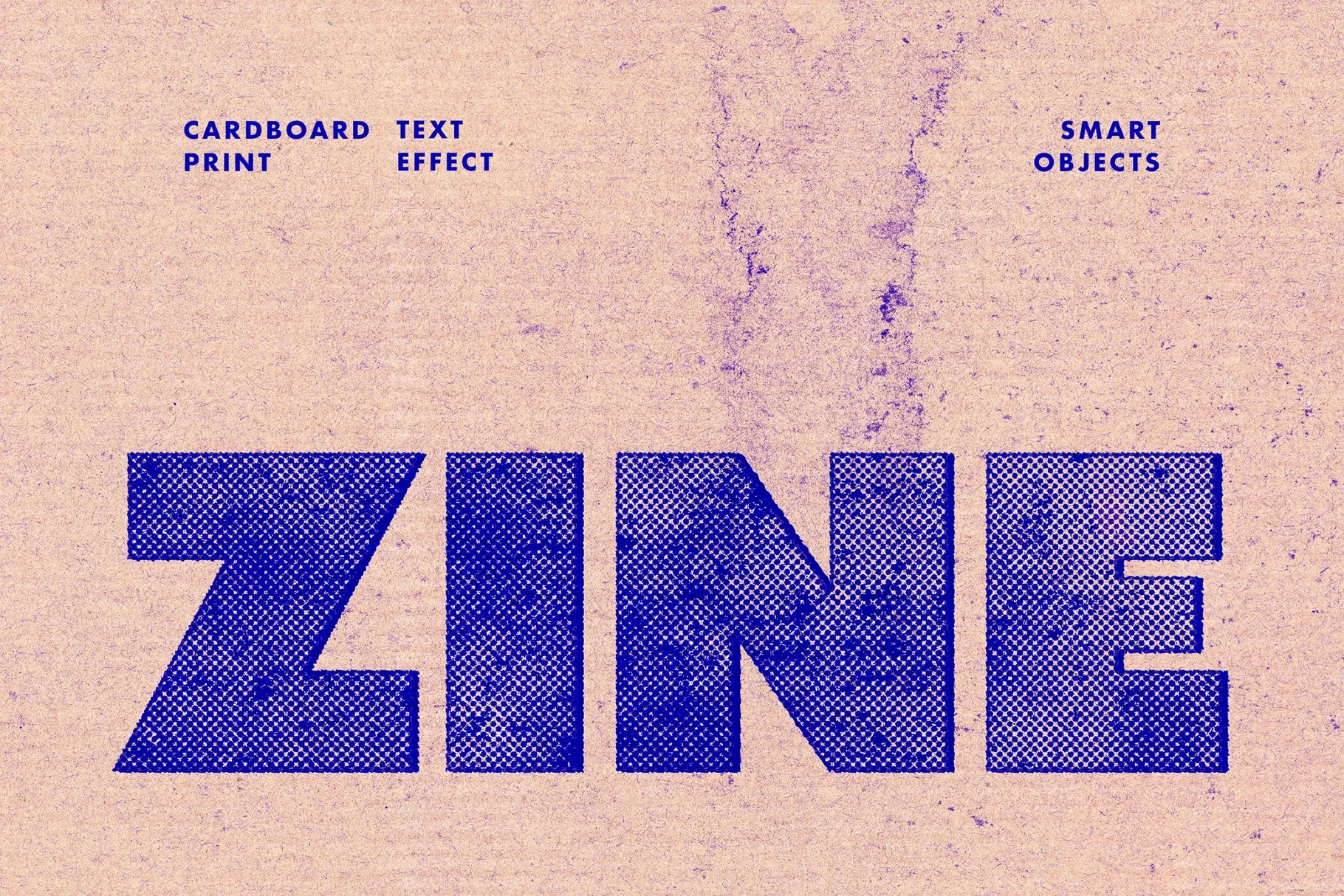 Cardboard Print Halftone Effect