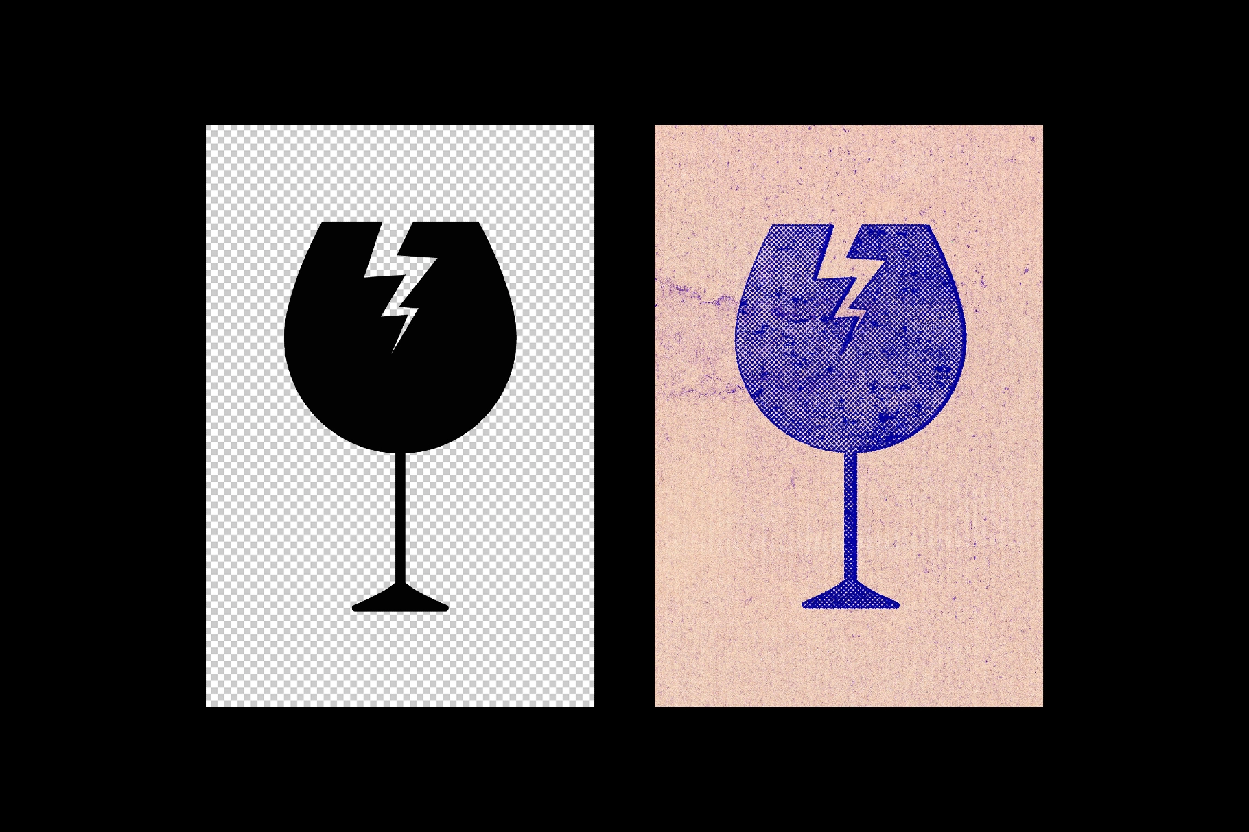 Cardboard Print Halftone Effect