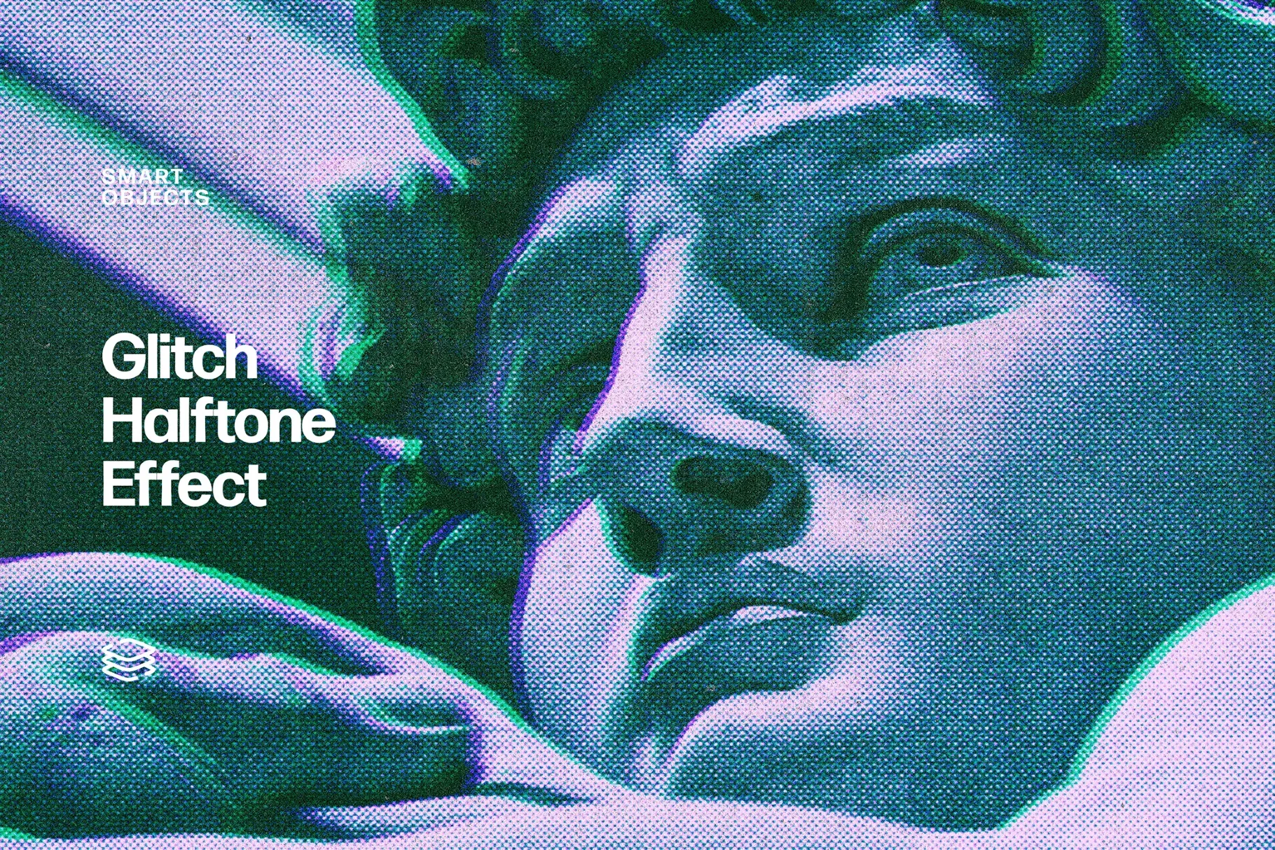 Glitch Halftone Effect