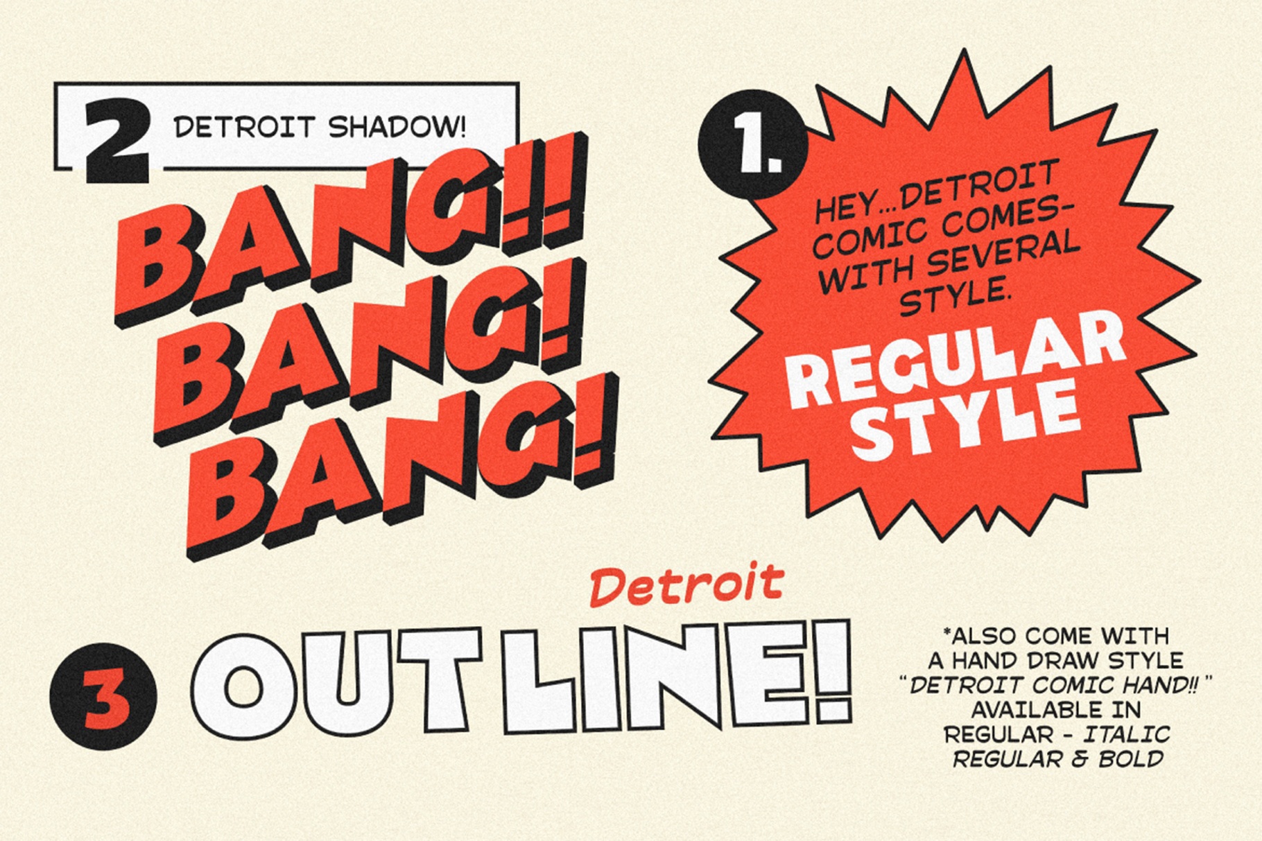 Detroit Comic – Comic Font Pair