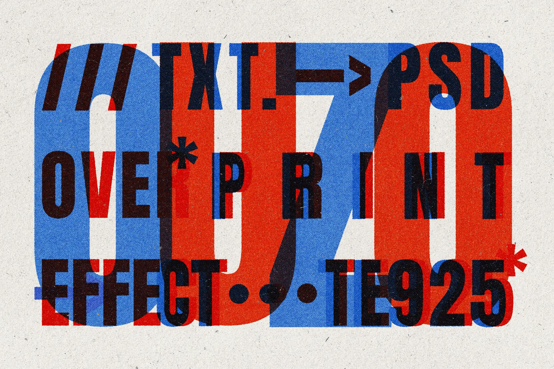 Overprint Retro Text Effect