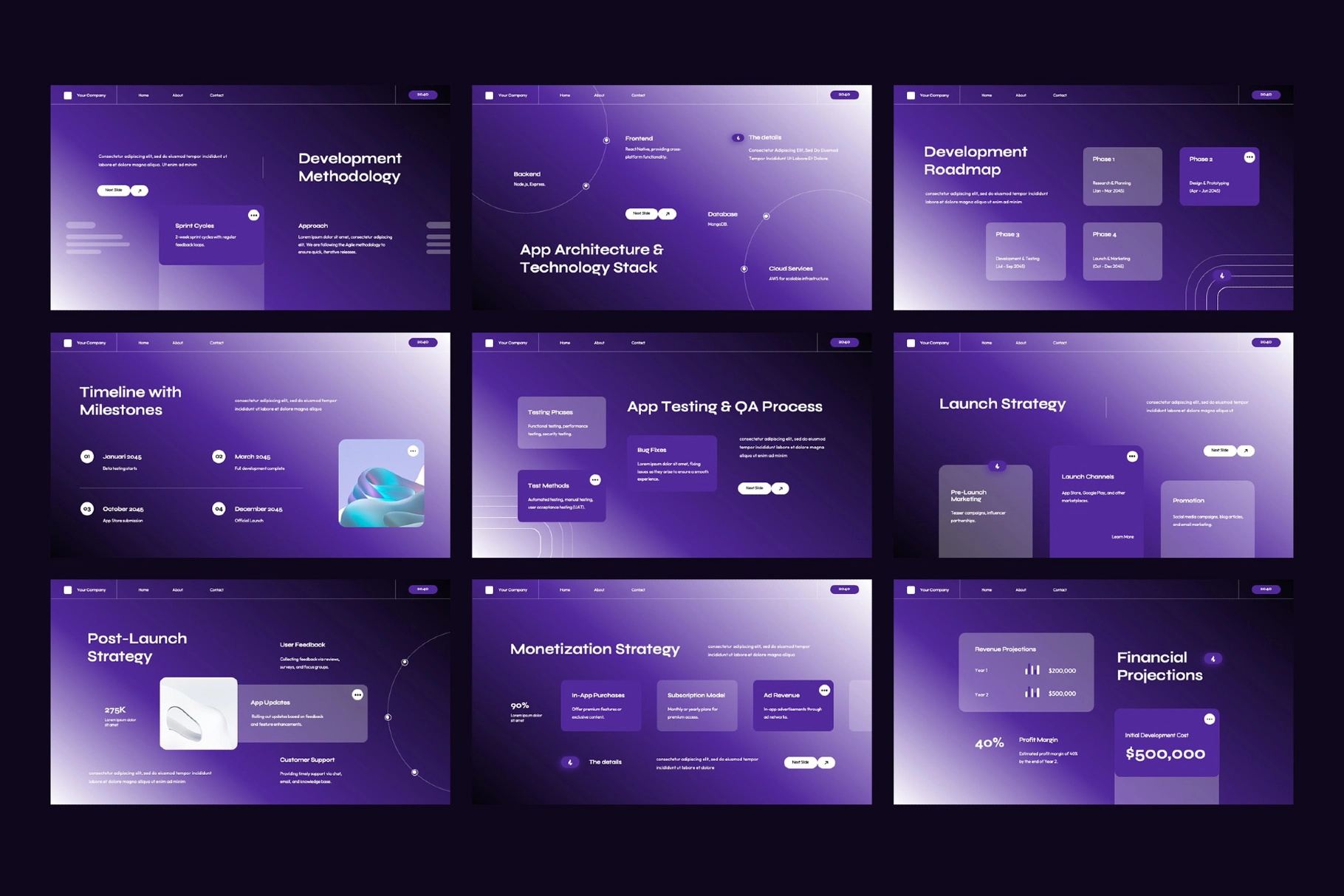 App/Software Development Strategy Google Slides