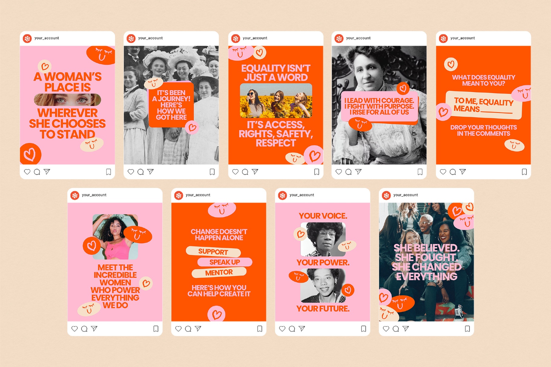 Women's Equality Day Instagram Template Pack