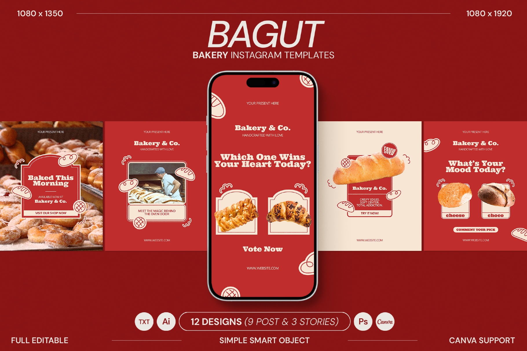 Bakery Instagram Template Pack