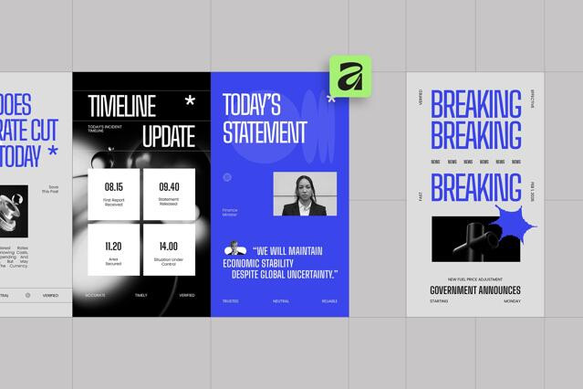 Minimalist News Media Instagram Pack for Affinity