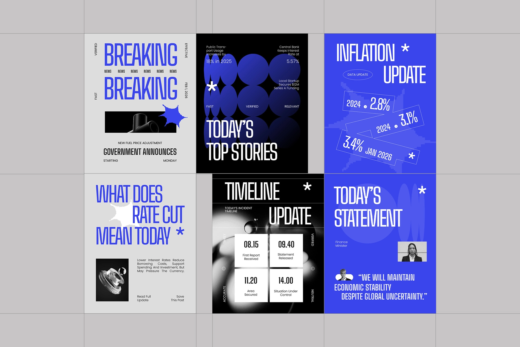 Minimalist News Media Instagram Pack for Affinity