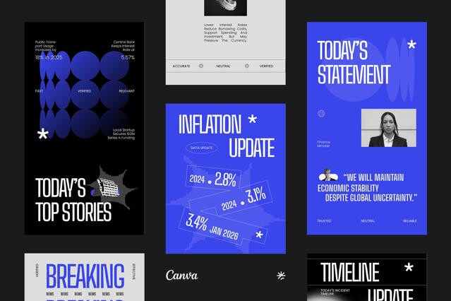 CANVA News Media Instagram Pack Template