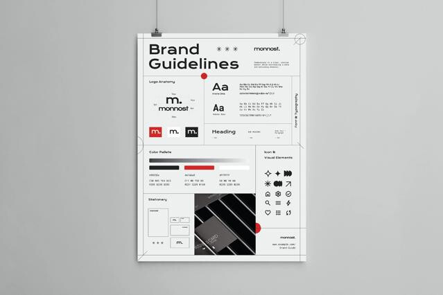 Monnost - Brand Guidelines Sheet Poster Template