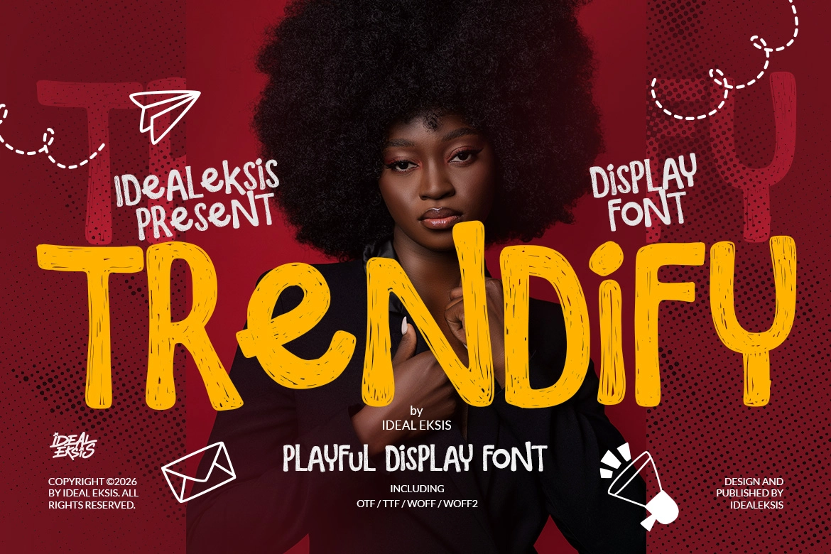 Trendify - Playful Hand-Drawn Display Font