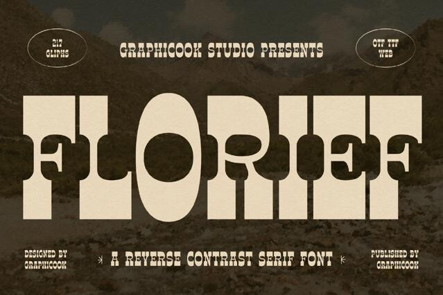 Florief - Reverse Contrast Serif Font