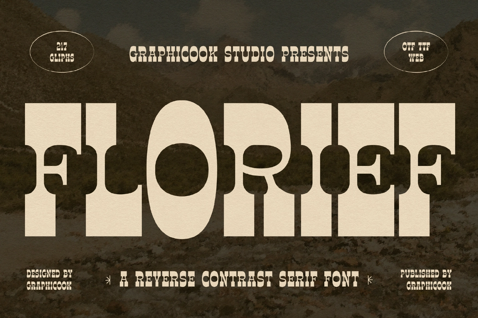 Florief - Reverse Contrast Serif Font