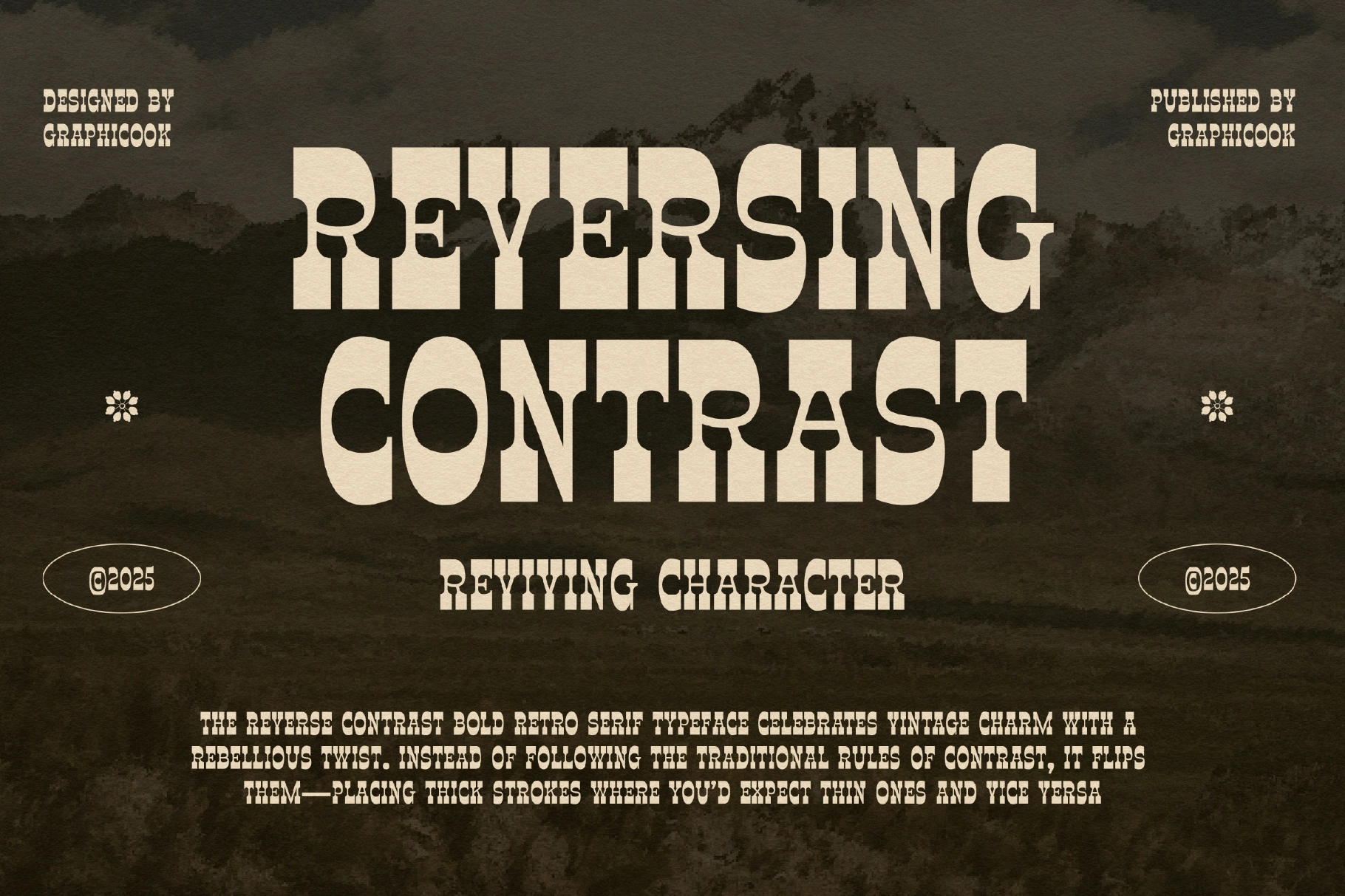 Florief - Reverse Contrast Serif Font