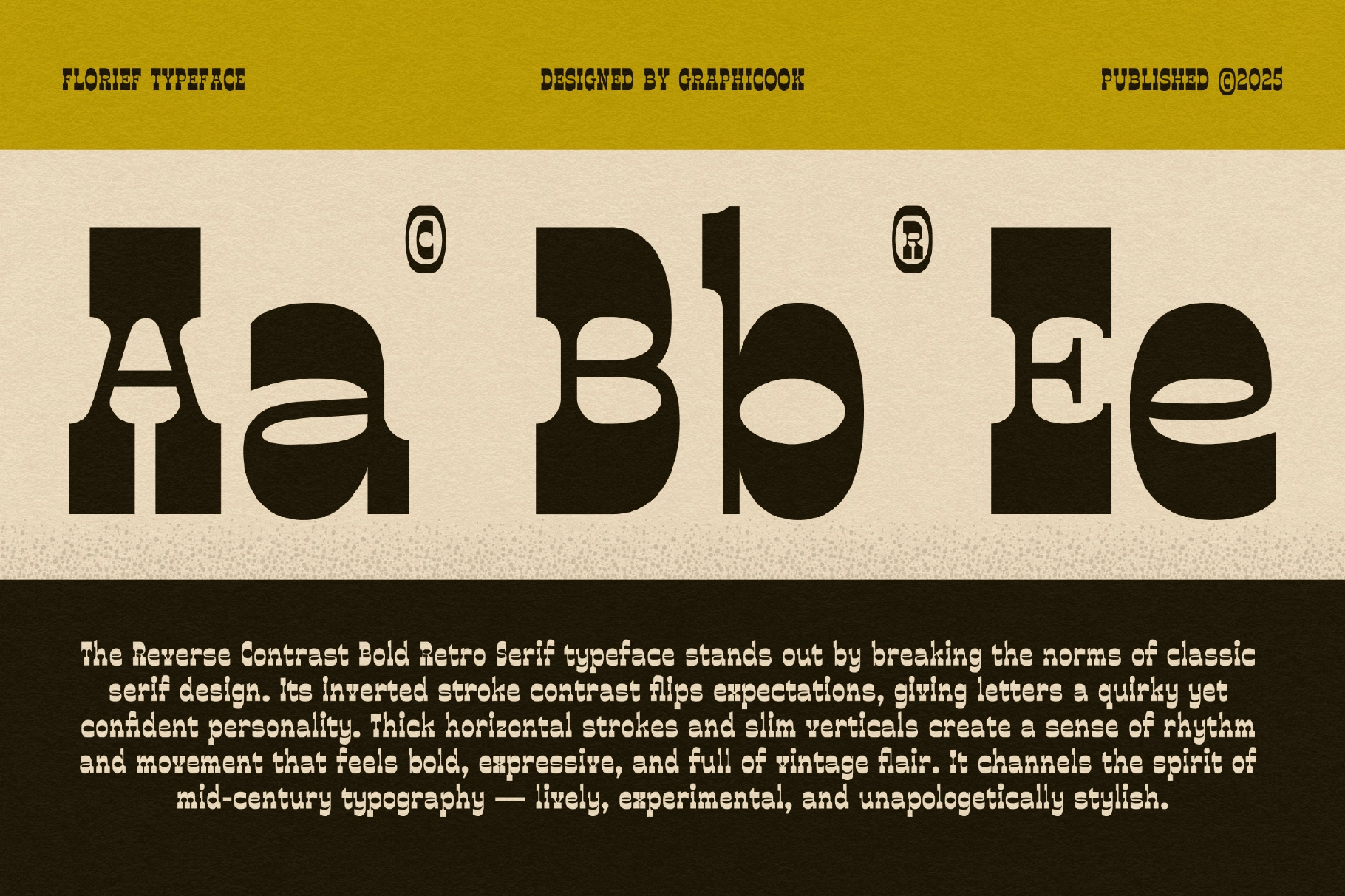 Florief - Reverse Contrast Serif Font