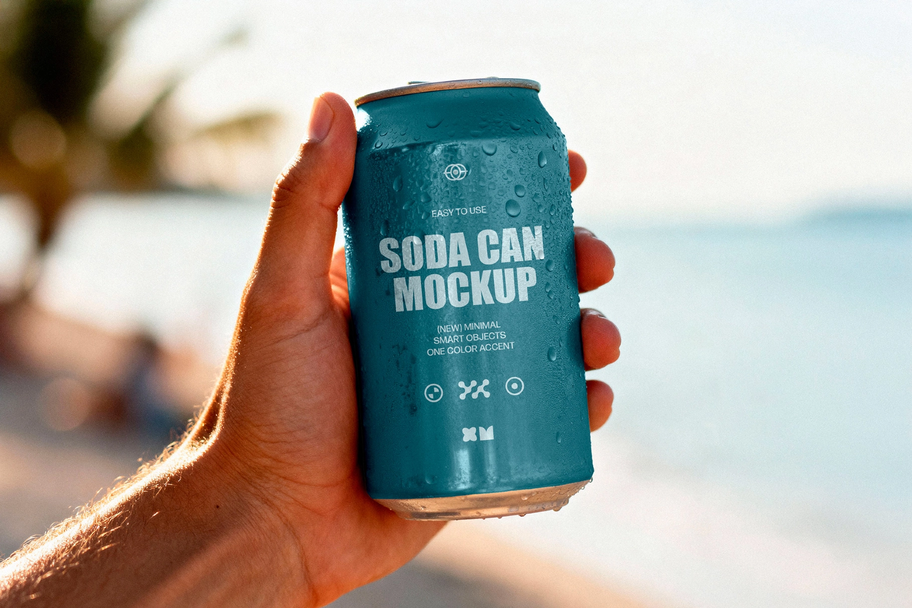 Soda 330ml Can Mockup