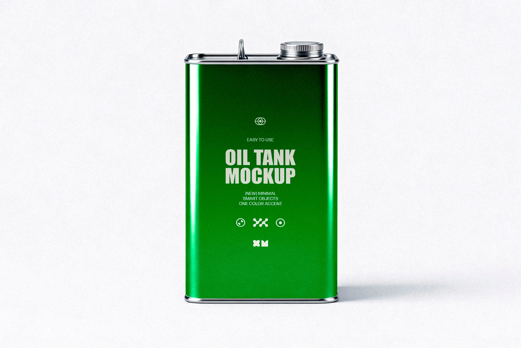 Metal Oil Can Mockup