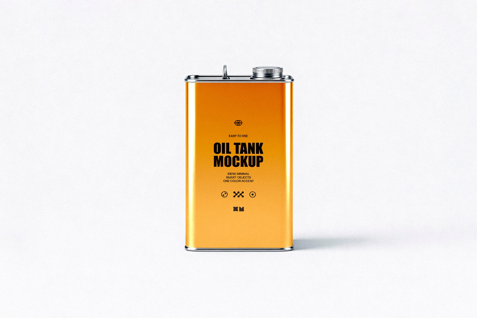 Metal Oil Can Mockup