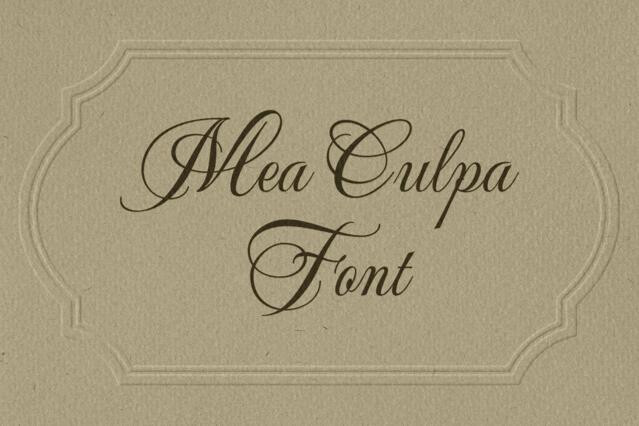 Mea Culpa Font